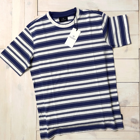 Scotch & Soda Amsterdam BLAUW and White Stripe Tee - Picture 13 of 13